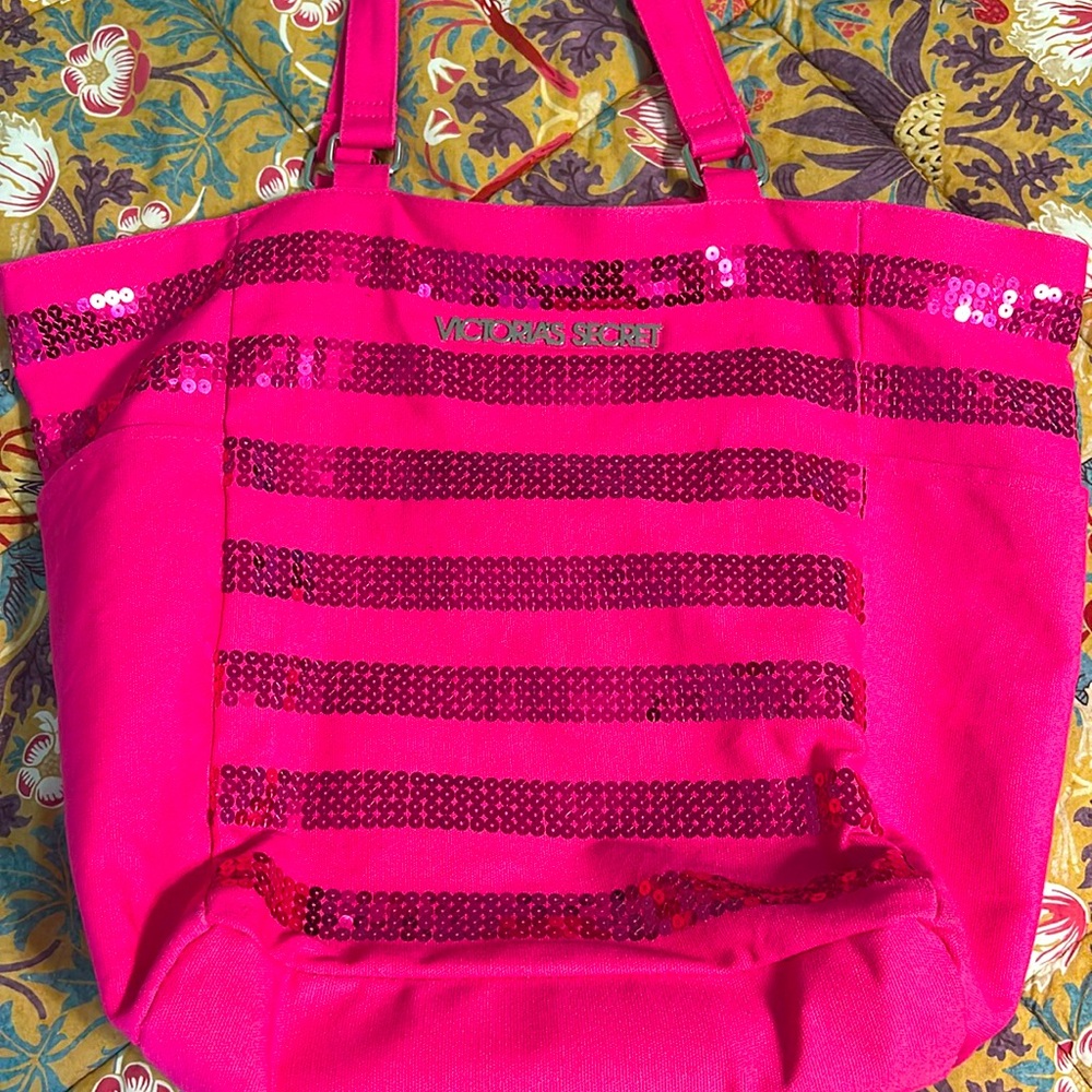Victoria’s Secret Pink Sequined Bag with Side Pockets